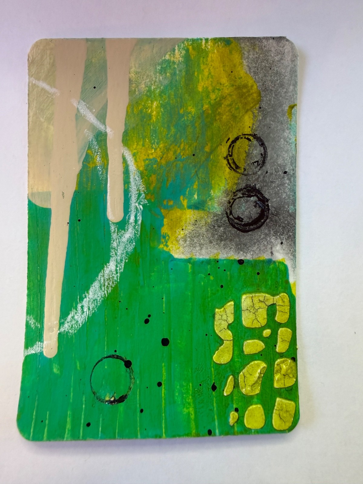 ACEO Original Artist Trading Card Abstract Mixed Media Collage