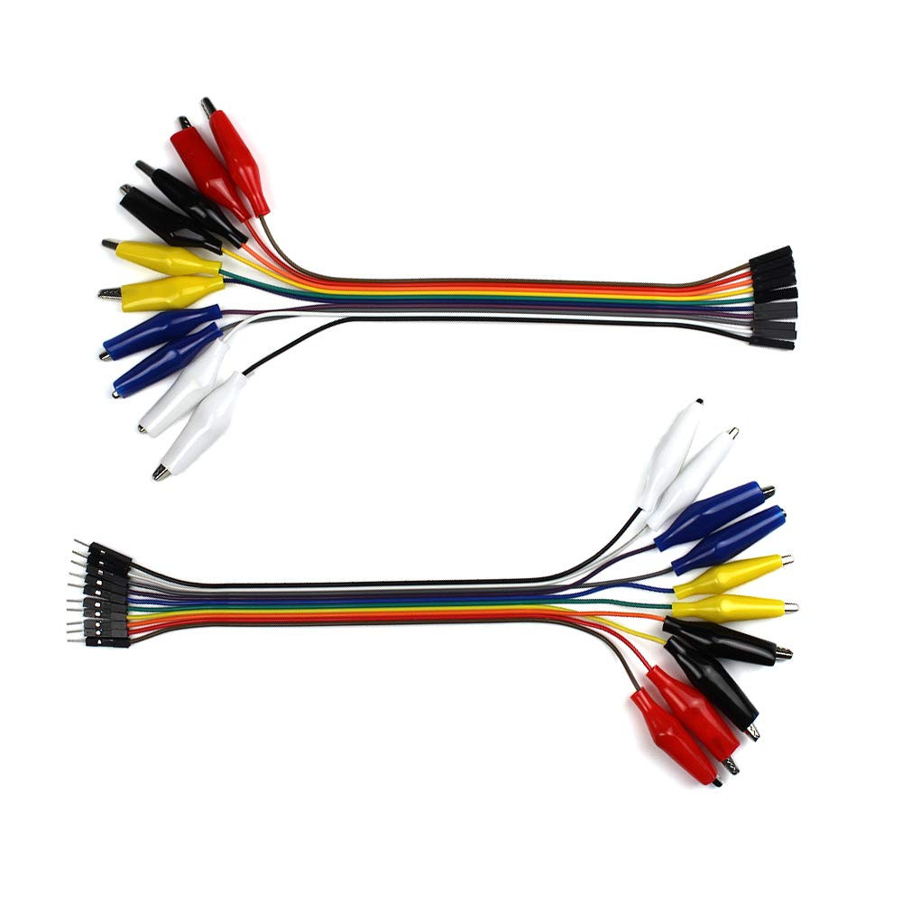 Breadboard Alligator Clip Jumpers Gator To Male And Female Jumper Wires Test Lea