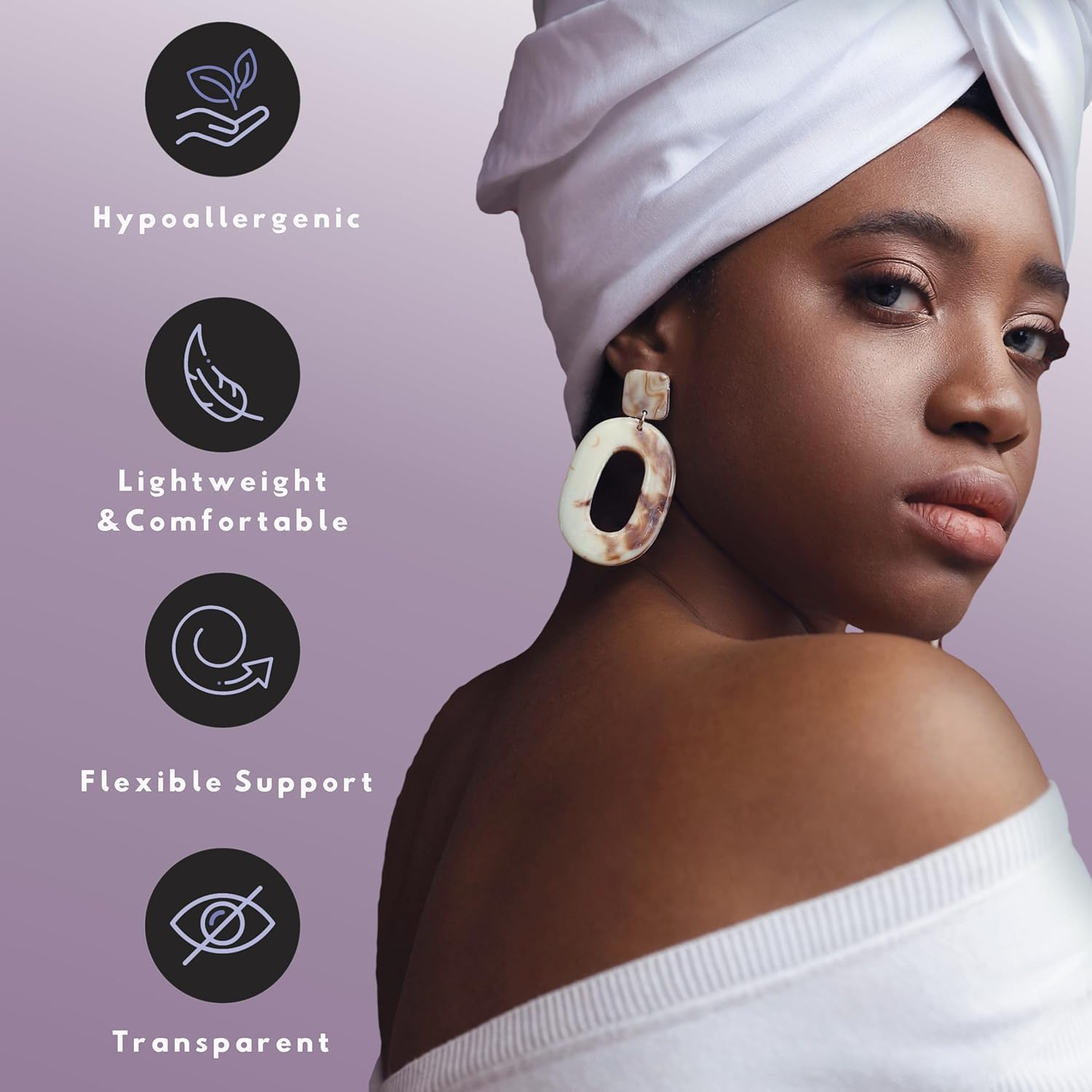 - Clear Earring Support Patches