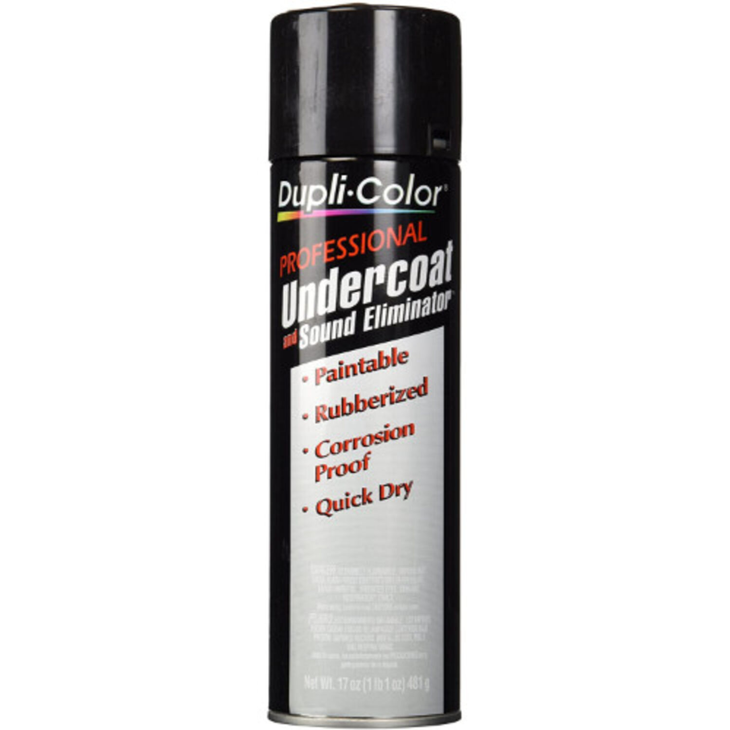 Dupli-Color Professional Undercoat And Sound Eliminator - Black - 17 oz.