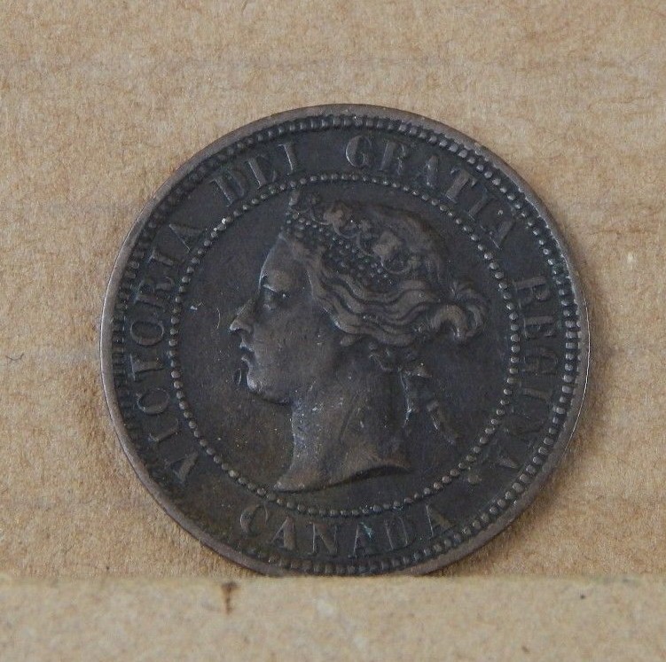 1876 H Canada Large Cent Coin