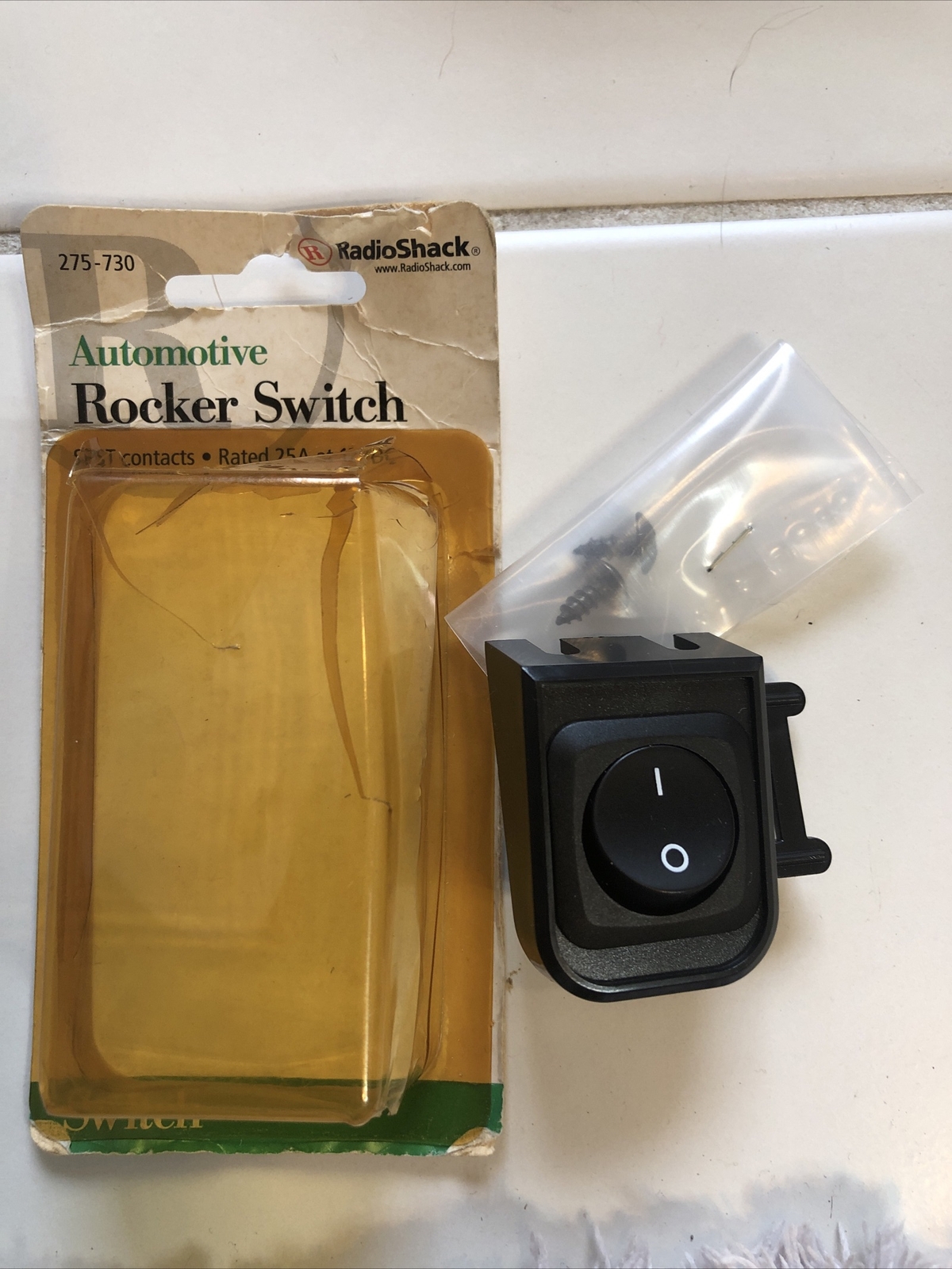 RadioShack 275-730 SPST Under-Dash Automotive Rocker Switch ~ 25A at 12VDC
