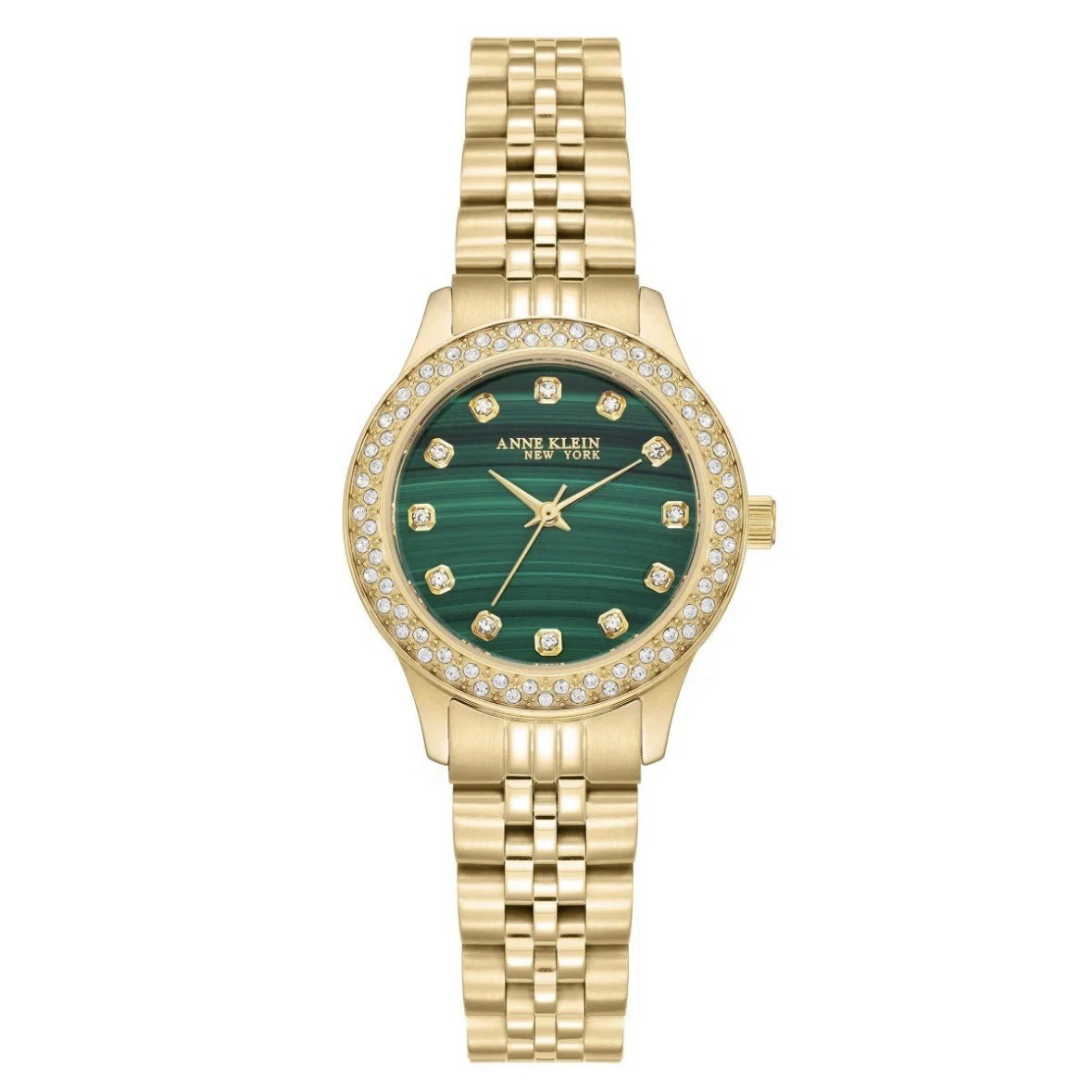 Anne Klein New York Crystal Diamond Accent Gold Ladies Quartz Watch 12-7784MAGB