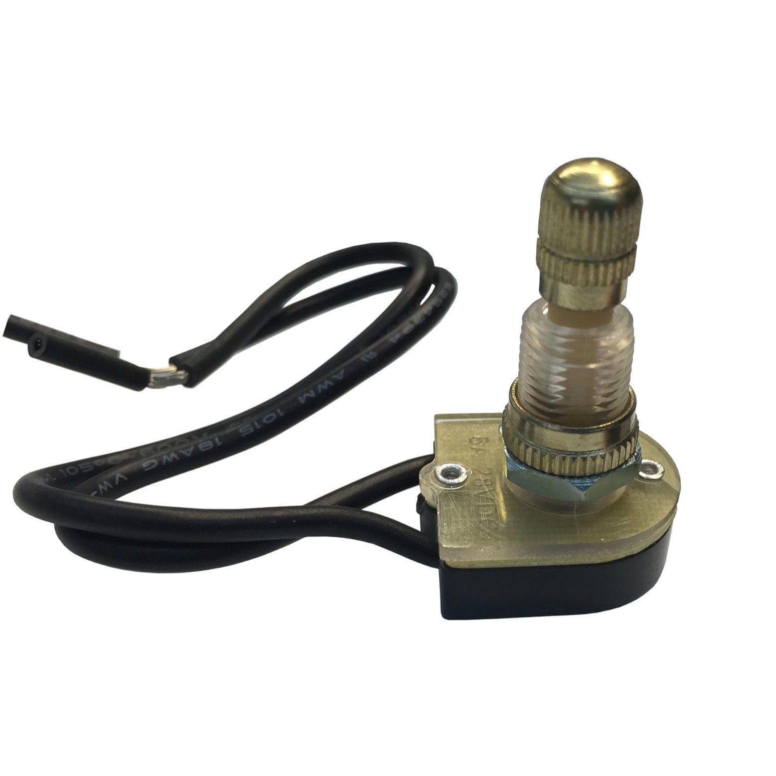 Versatile Brass Rotary Switch, 6A/125V AC SPST, Ideal for Lamps & Appliances
