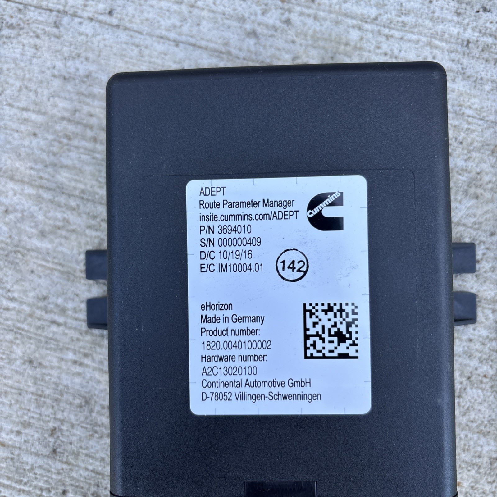 CUMMINS 3694010 - Route Parameter Manager Module