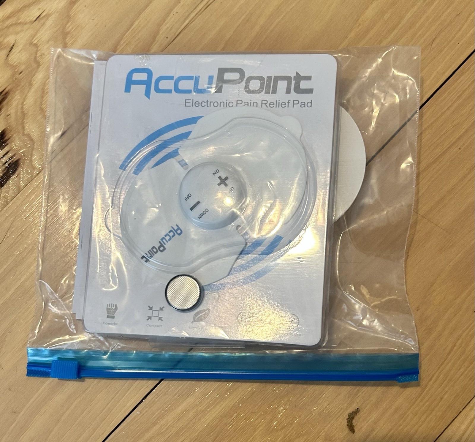 SET OF 1 AccuPoint Electronic Pain Relief Pad with 15 Levels of Intensity