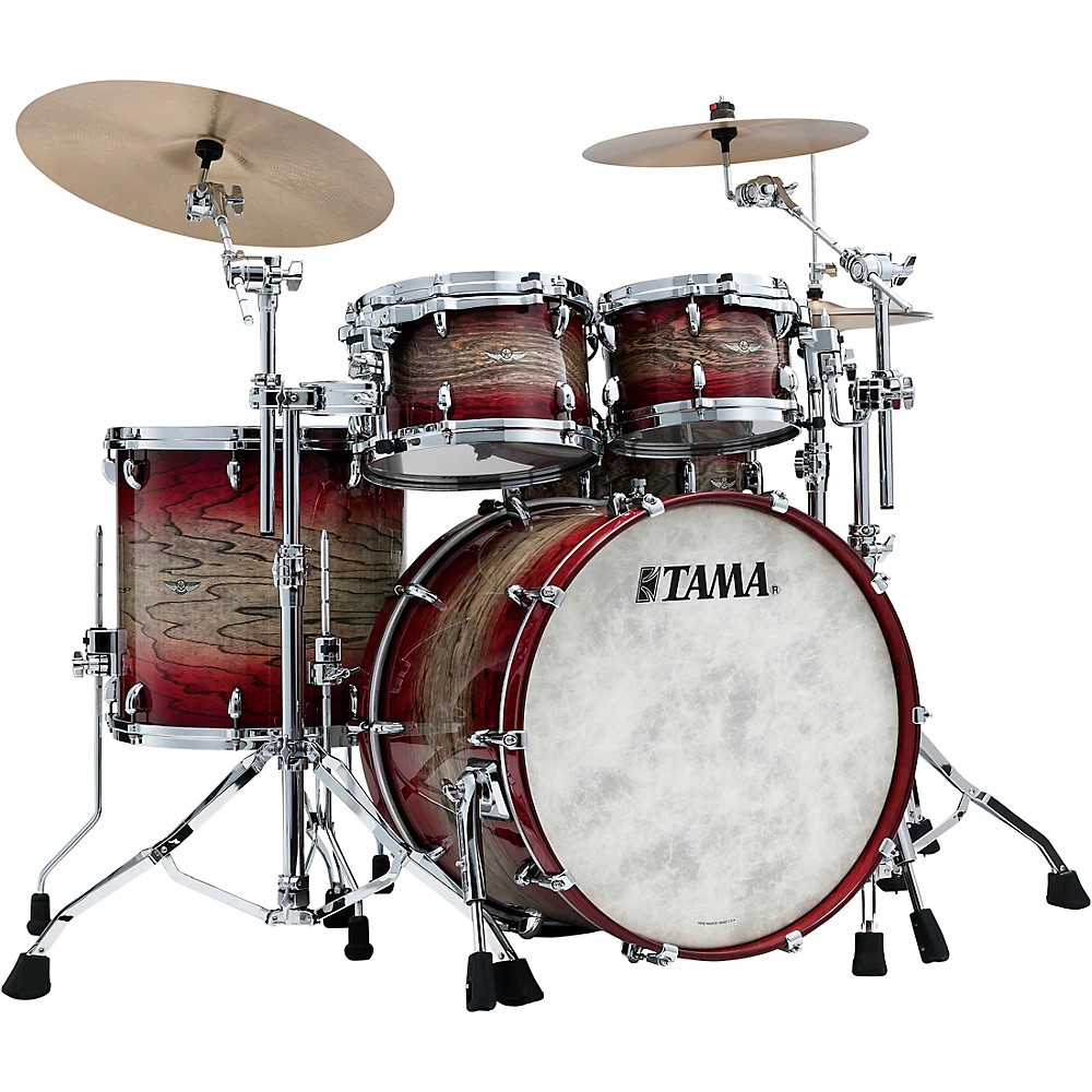 TAMA STAR Walnut 4-Piece Shell Pack With 22" Bass Drum Garnet Japanese Sen Burst