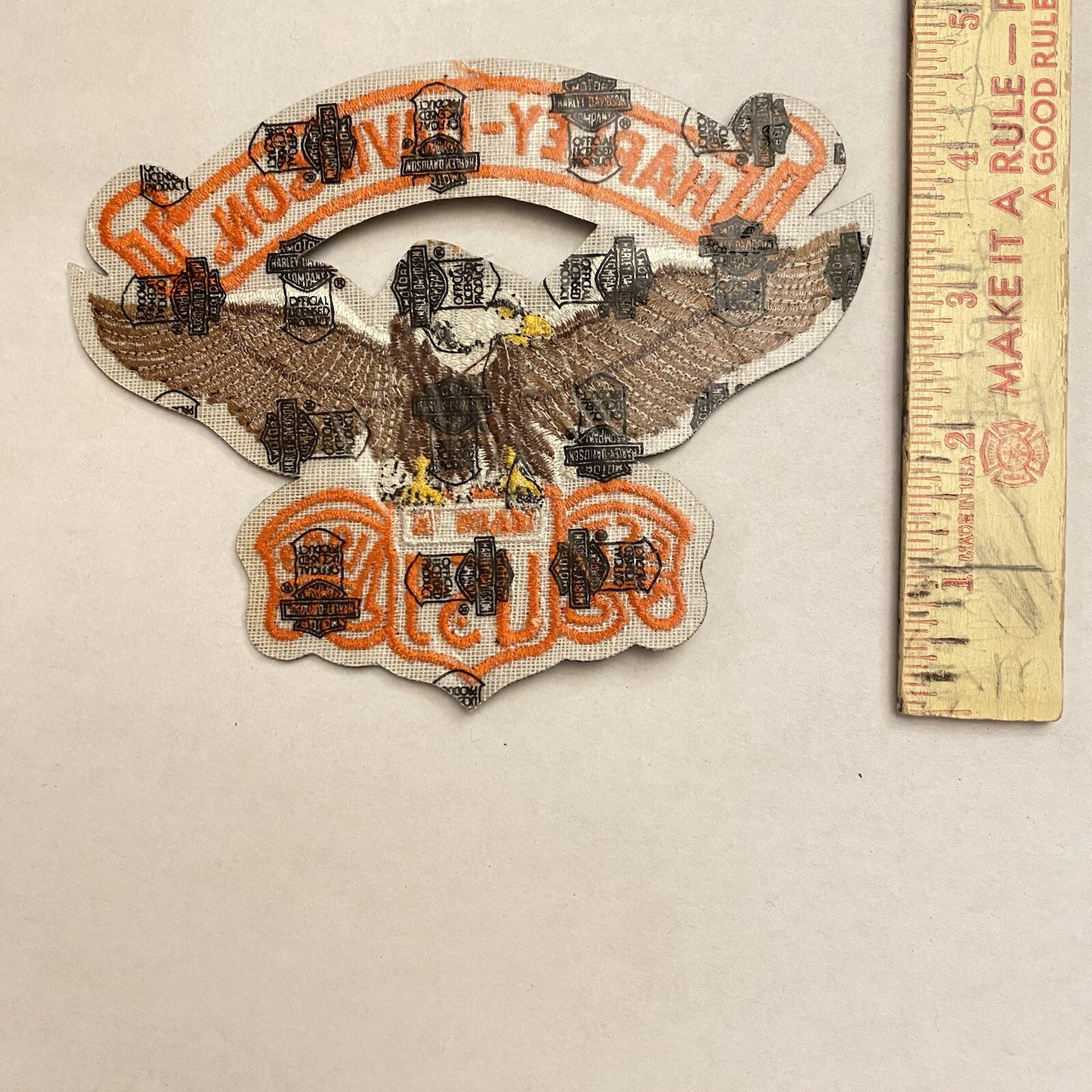 Vintage Harley Davidson Jacket Patch Patch 70s Motorcycle Club Eagle Made USA