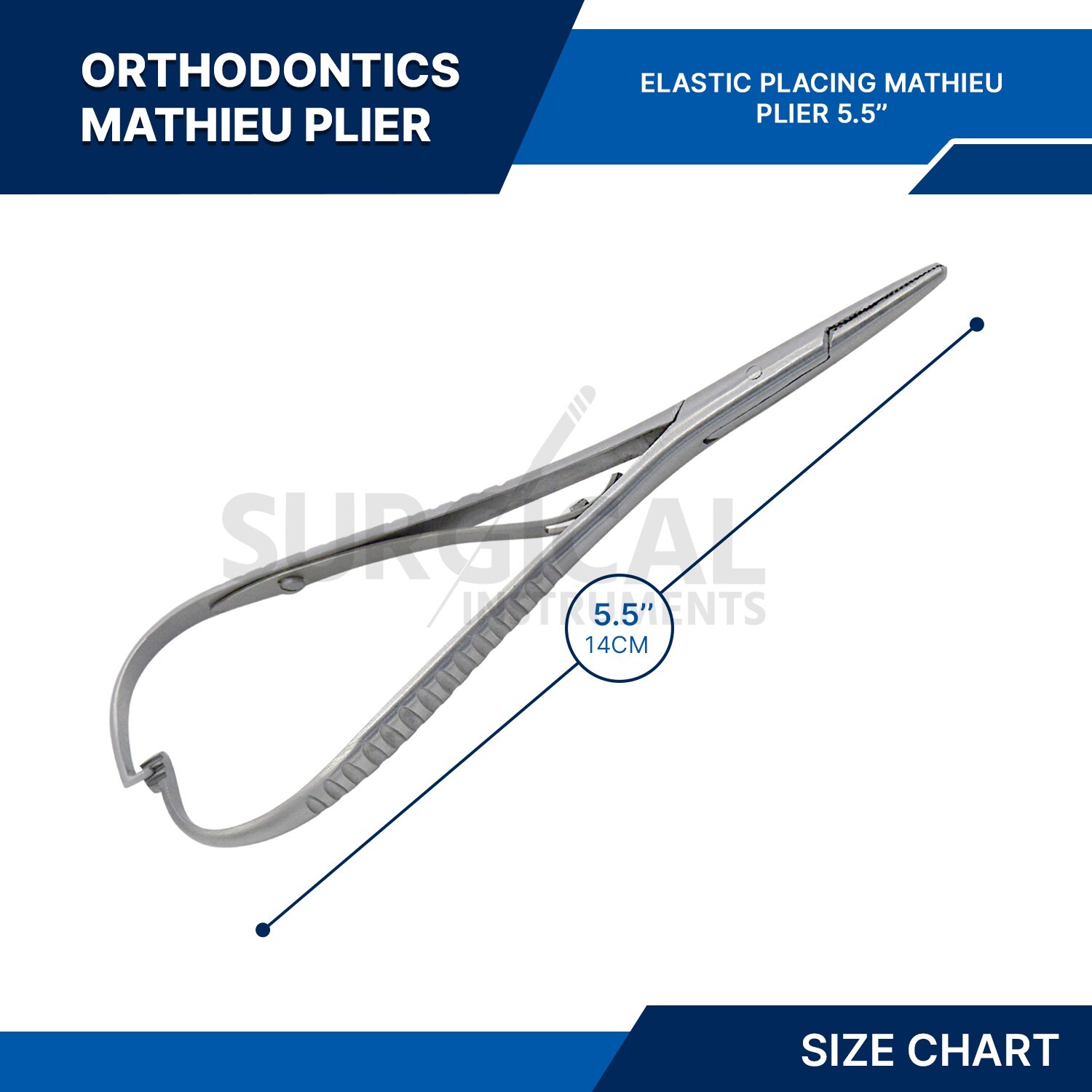 Mathieu Ligature Elastic Placing Plier 5.5" Elastomeric Orthodontic German Grade