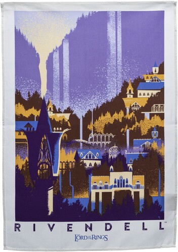 WETA Workshop - The Lord of The Rings Trilogy - Rivendell & Hobbiton Tea Towel 2