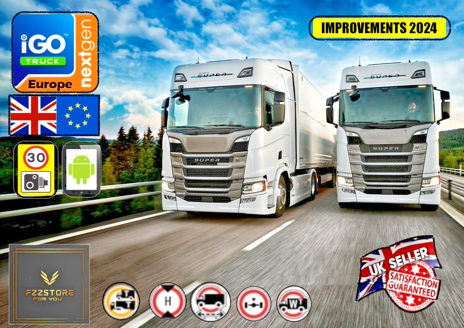 iGO TRUCK NextGen GPS  – UK & Europe Offline Maps (Android)