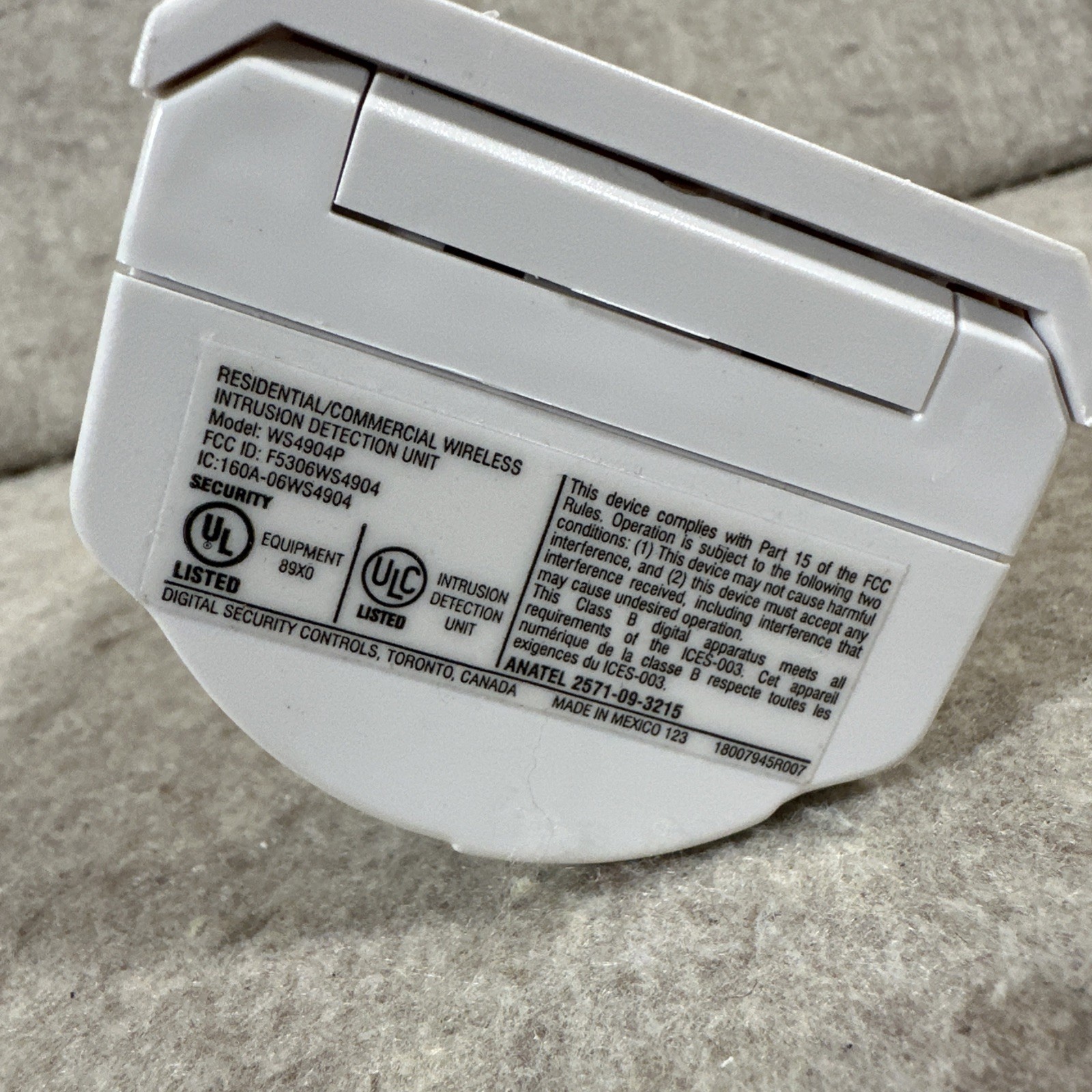 DSC WS4904P Wireless Motion Sensor (TESTED - WORKING)