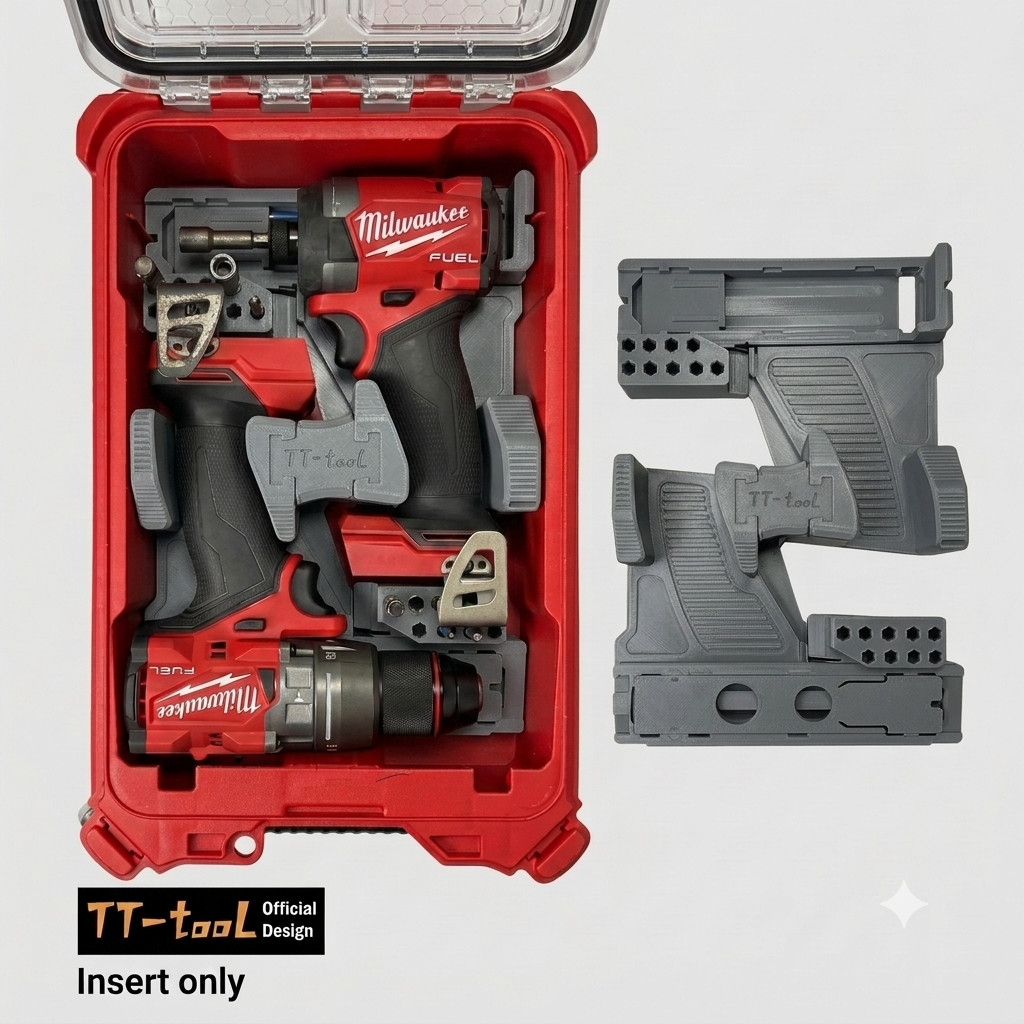 Fits Milwaukee M18 FUEL Impact & Hammer Drill PACKOUT Insert (Insert Only) G