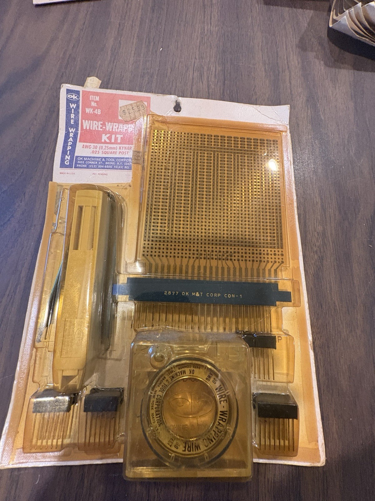 OK Wire Wrapping PC Board, chip holders, wire, tools etc.  Kit WK-4B  VINTAGE