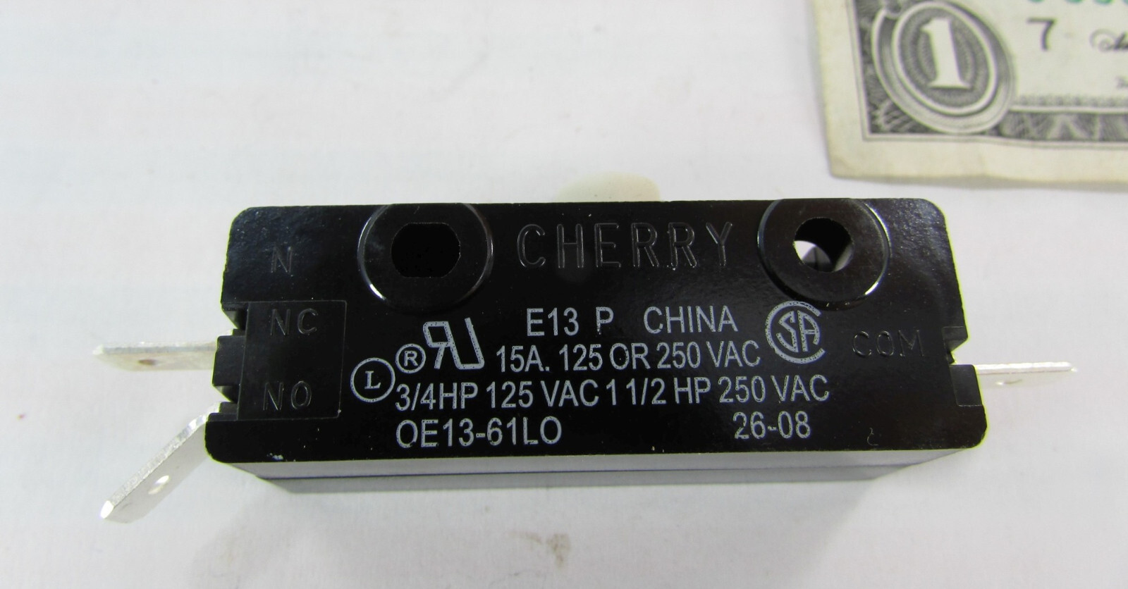 Lot 2 Cherry E13 15A Normally Open/Closed Snap Action Micro Switch 125/250 VAC