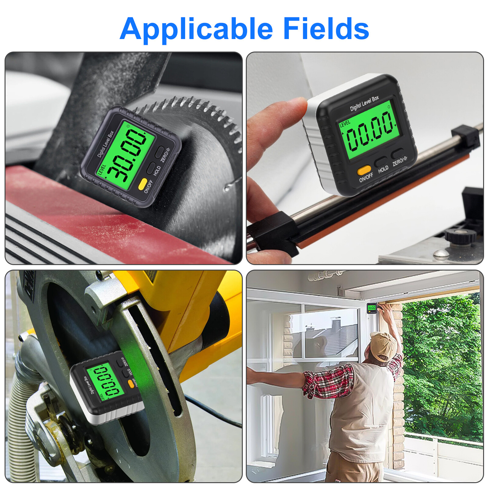 Magnetic Digital Level Box LCD Angle Finder Protractor Inclinometer Bevel Gauge