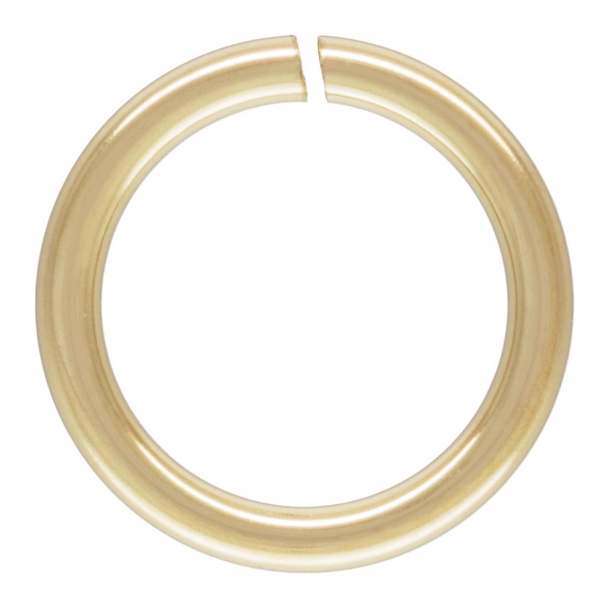 14KT 14/20 Gold Filled 6mm OPEN Jump Rings. 21Ga.  Approx. 50 Pieces