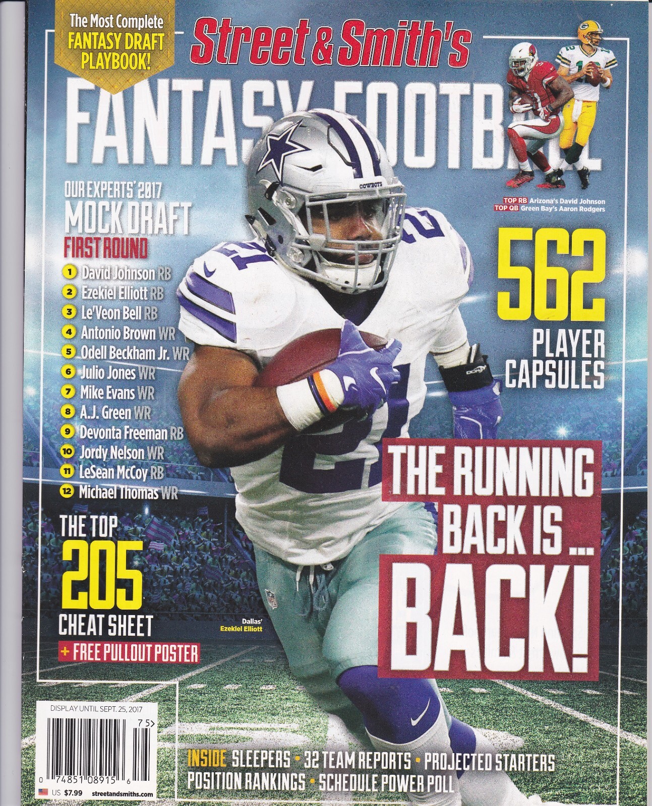 2017 Street & Smith's Fantasy Football Ezekiel Elliott cover