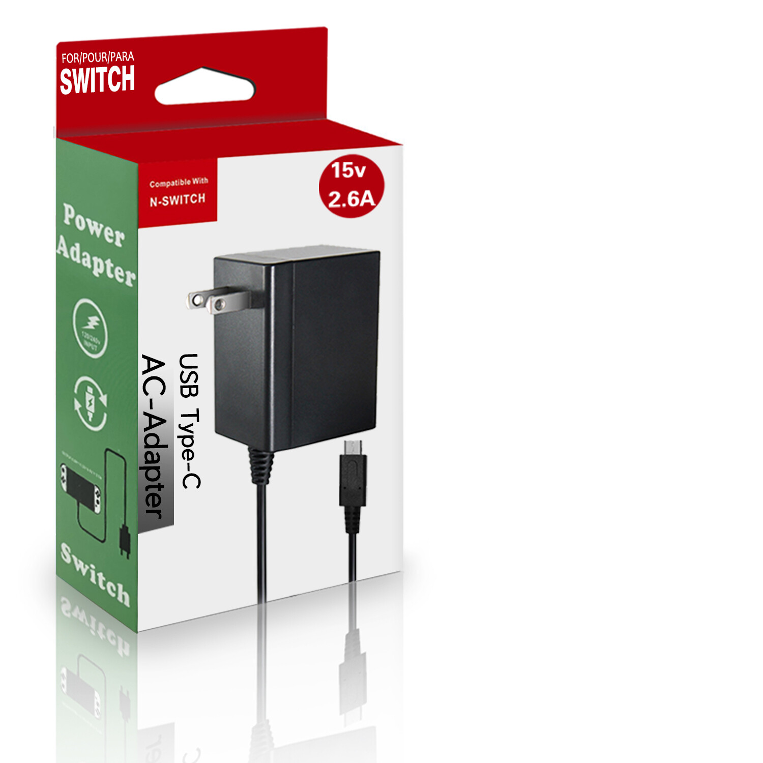 High Quality AC Power Adapter Charger For Nintendo Switch Portable 2.6A
