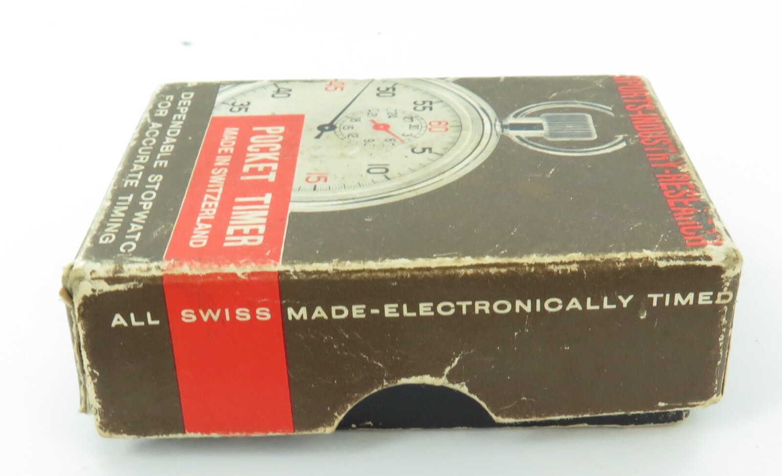 Vintage Swiss "Pocket Timer" Stopwatch Box.
