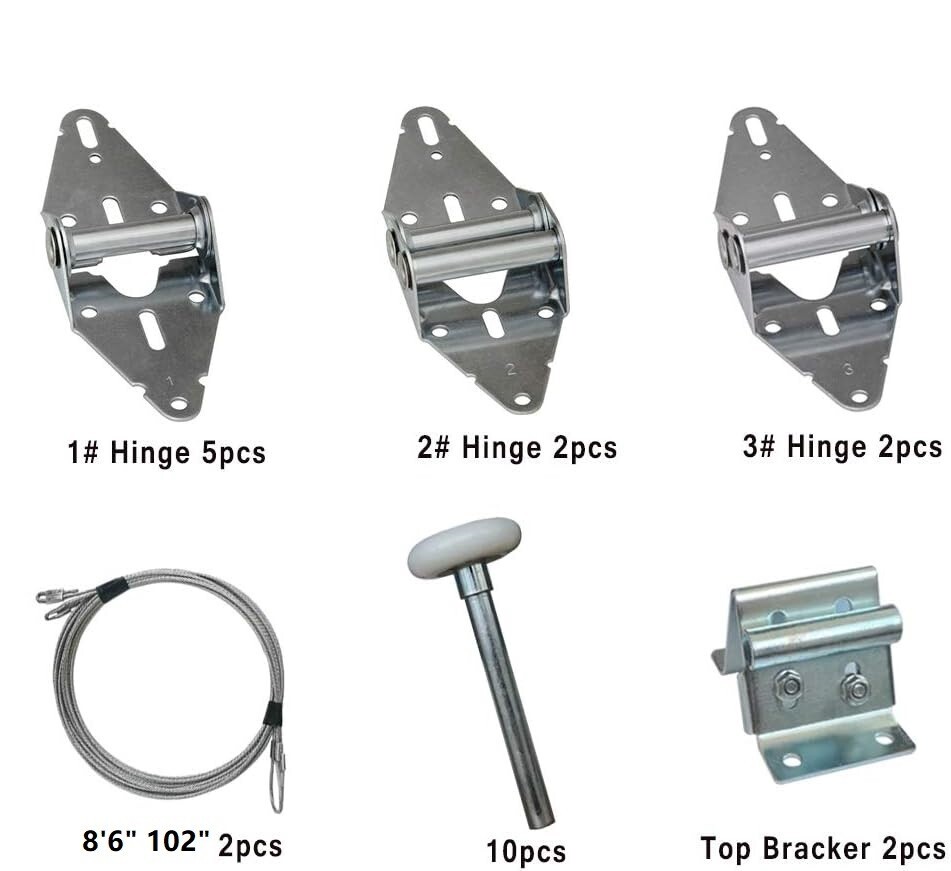 Garage Door Hinges and Rollers for 7' Height Garage Doors, Garage Door Hardware