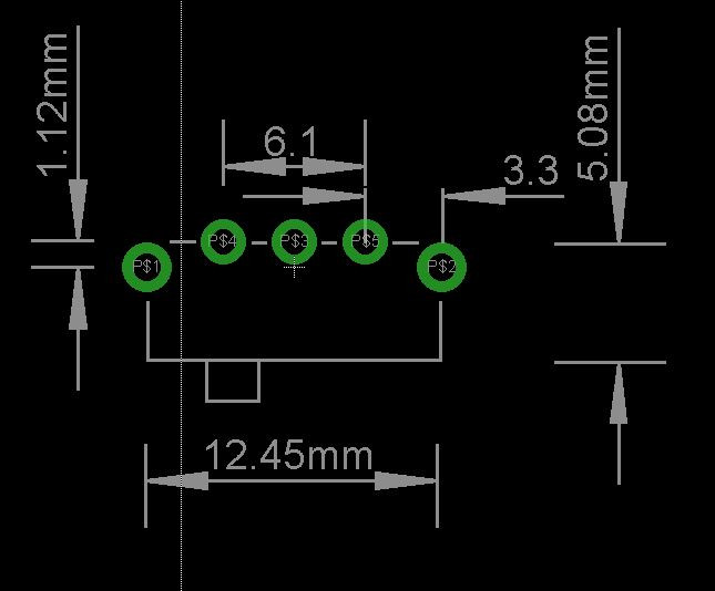 1 pc slide switch, SPDT, PCB, side mount (10D1e)