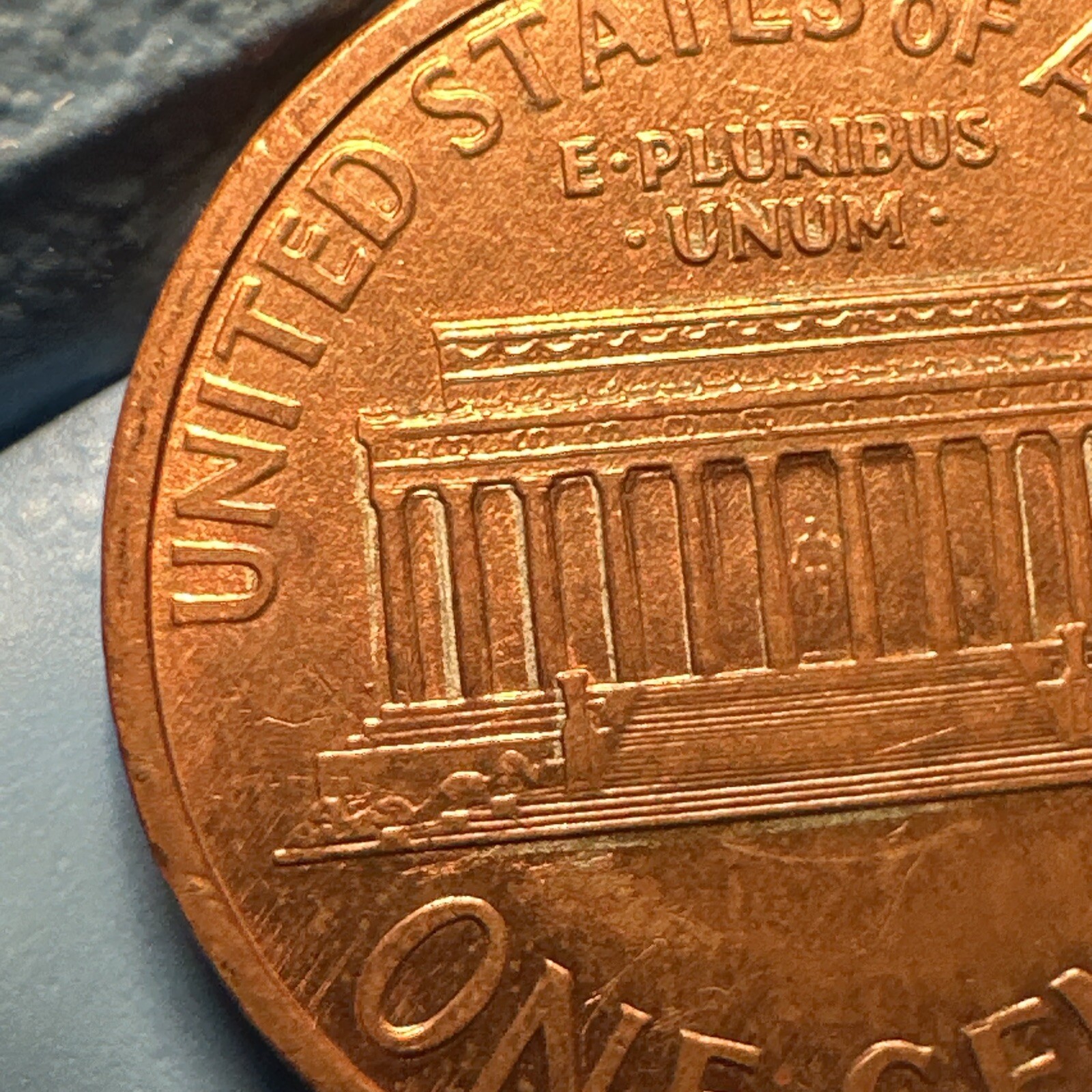 1993 Lincoln Memorial Spike Head Die Break Error Plating Doubling
