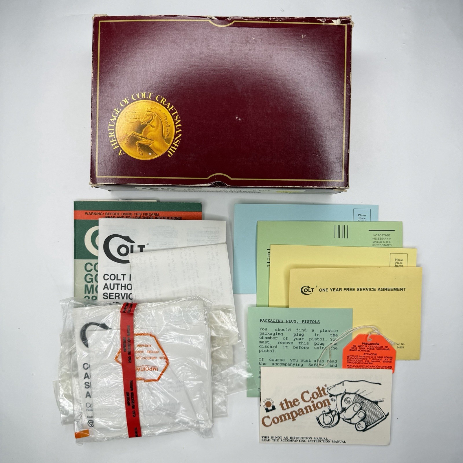 Colt Government Model 380 Automatic Original Box & Paperwork