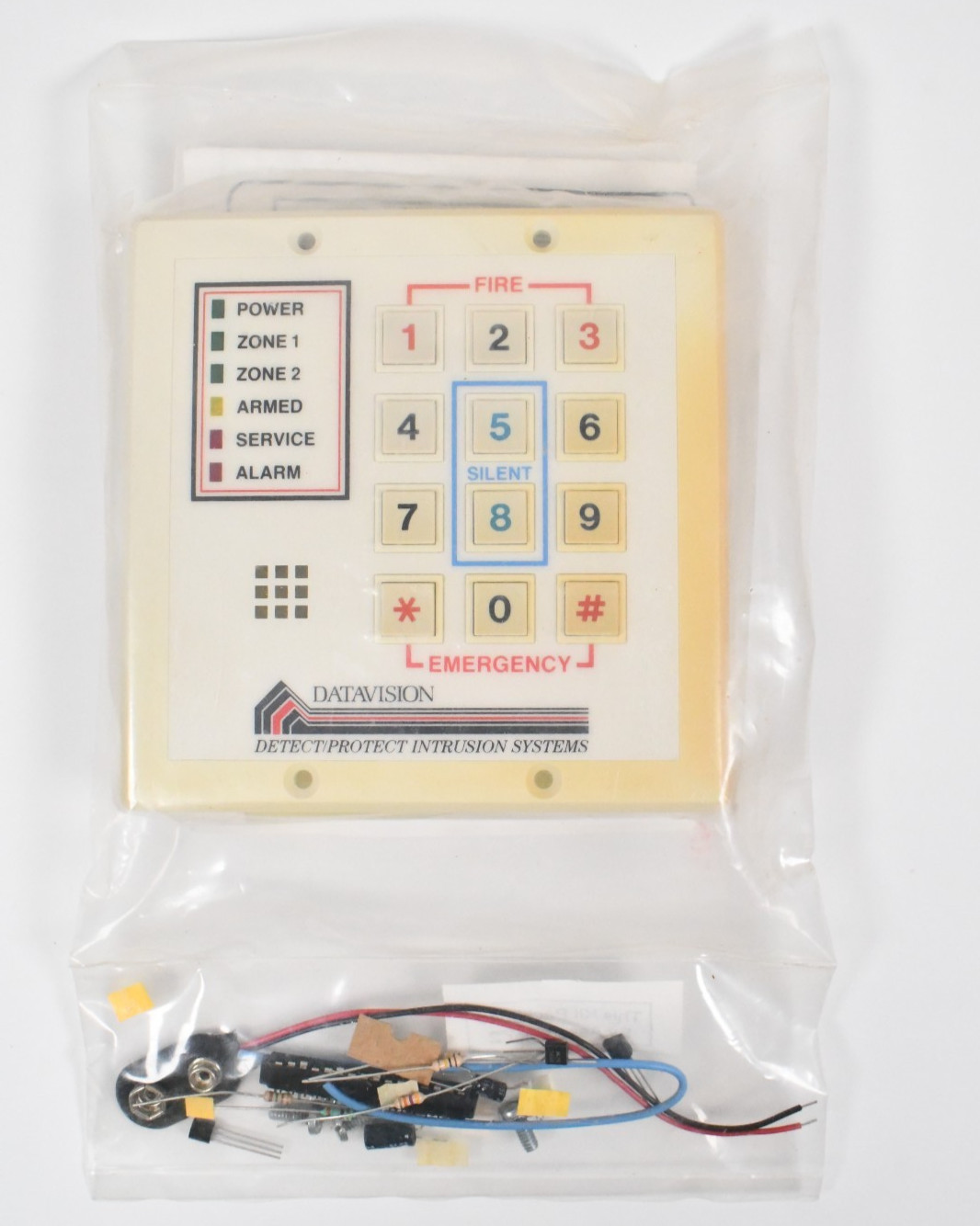 Vtg Defunct DATAVISION Dial Pad Wall Plate Detect/Protect Intrusion System