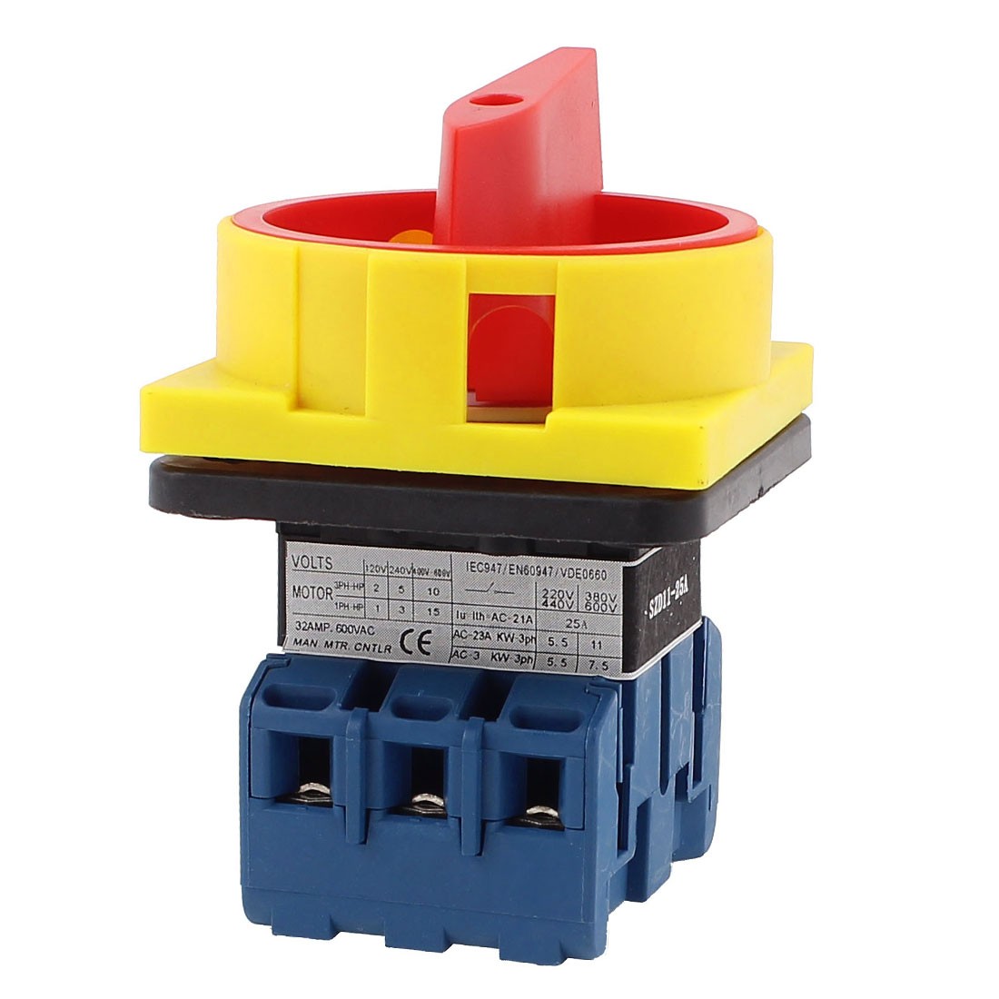 AC 600V 25A ON/OFF 2 Position 3 Phase Rotary Cam Changeover Switches