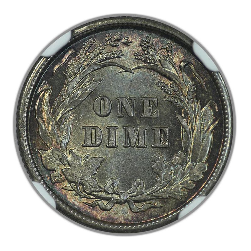 1899 Barber Dime 10C NGC MS66 - TONED!