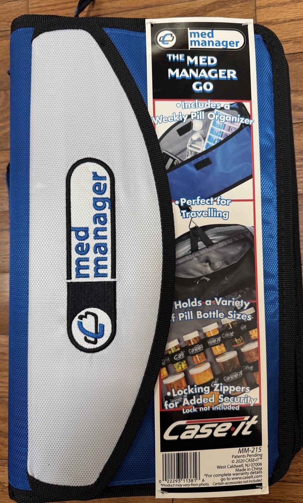 NEW! Med Manager  Case for Travel Everyday Use Medicine Pills Organizer