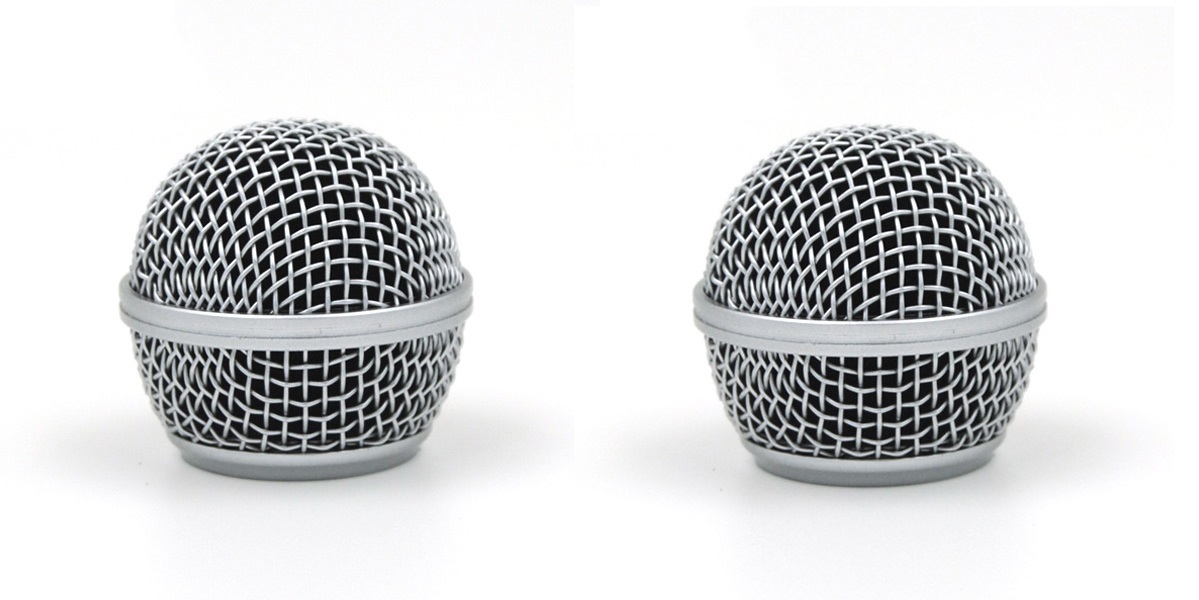 2 Pack Grille Replacement Ball Mesh Microphone mic Grille for shure SM58 SV100