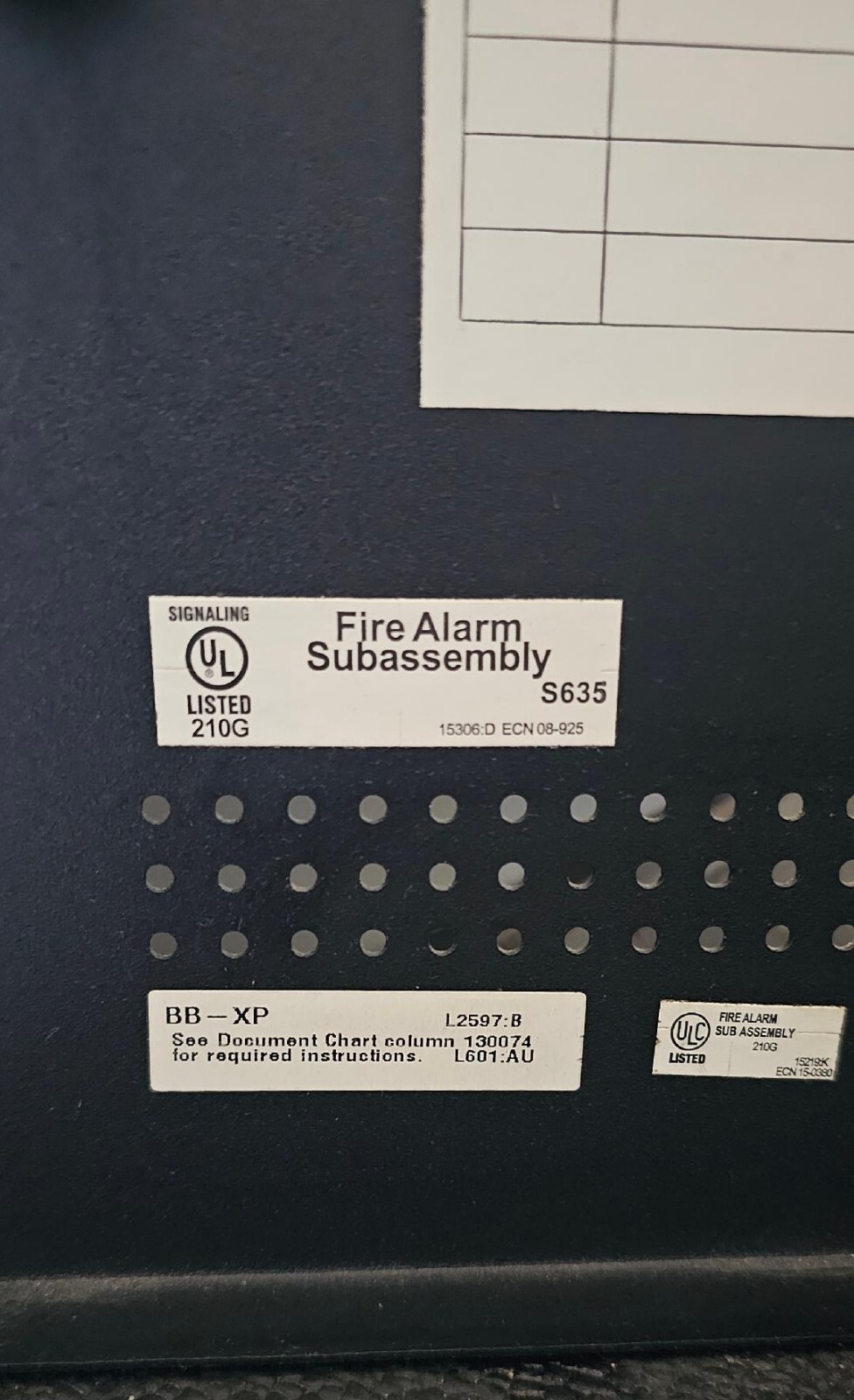 Notifier Fire Alarm Subassembly S635