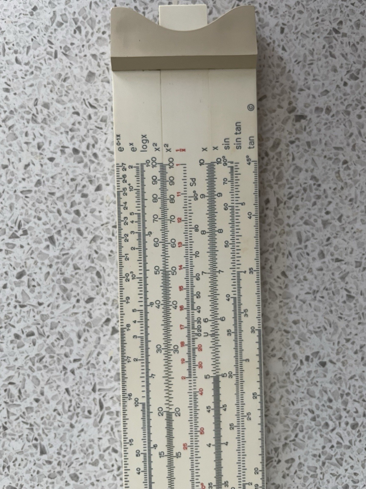BRITISH THORNTON AD050 SLIDE RULE, CASE, INSTRUCTION BOOKLET