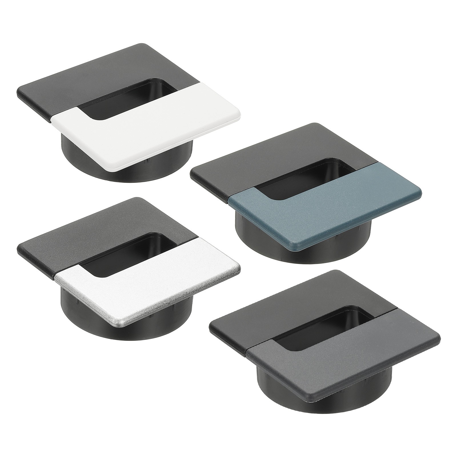 2.4 Inch Desk Grommet, 4Pcs, Black/White, Black/Blue, Black/Gray, Black/Silver