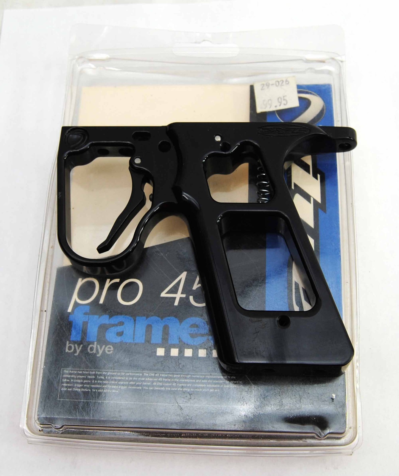 Used DYE Paintball Gloss Black Double Trigger Hinge Autococker Frame 45