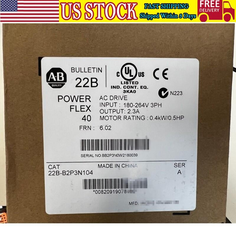 AB 22B-B2P3N104 Frequency Converter Factory Sealing 22B-B2P3N104  US Free Tax