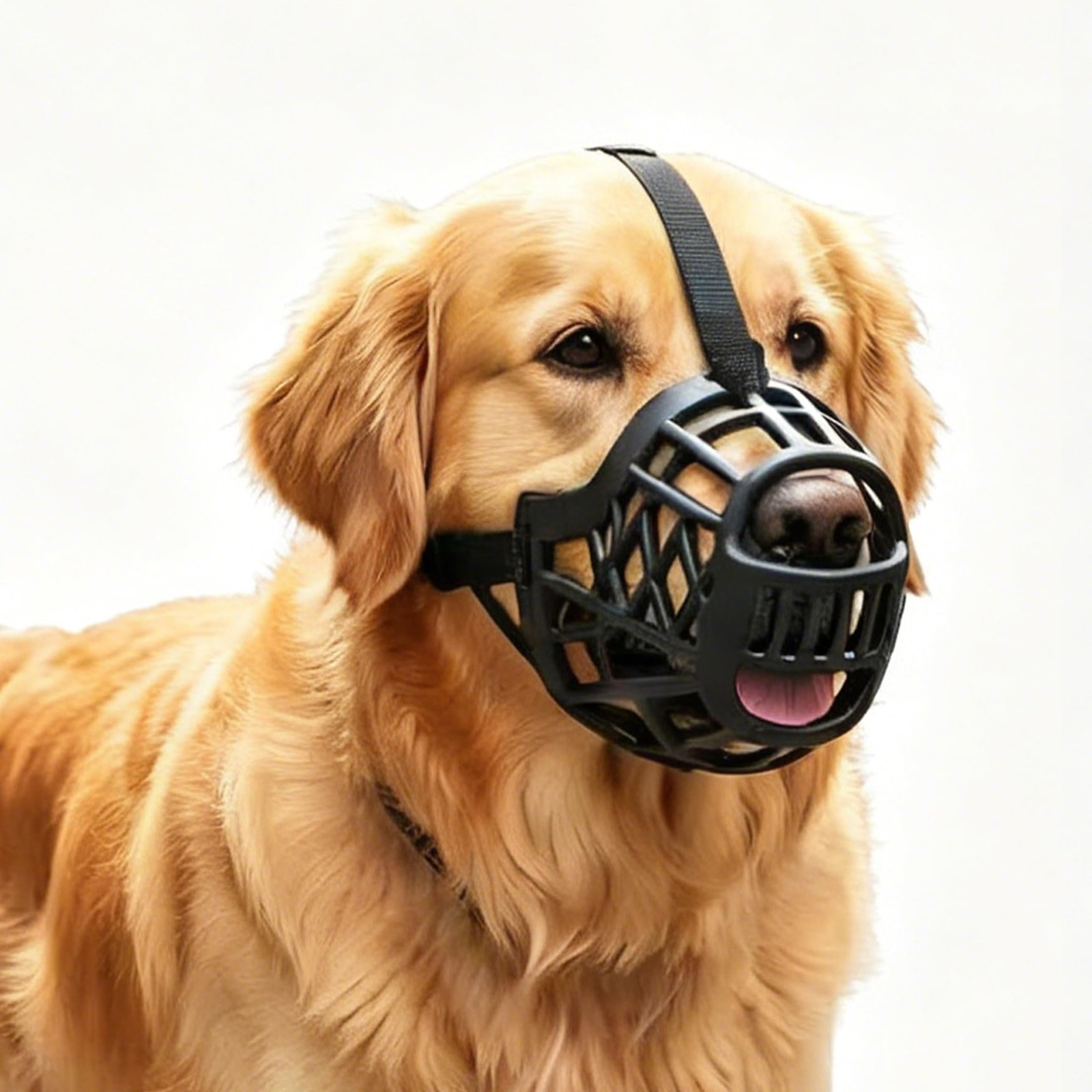 Soft Basket Rubber Dog Muzzle,Dog can Pant and Drink,Humane Cage Mouth Cover，...