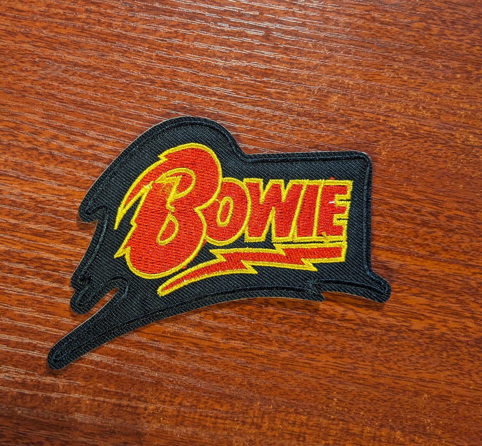 David Bowie Patch Ziggy Stardust Starman 80s Music Embroidered Iron On 3x4"