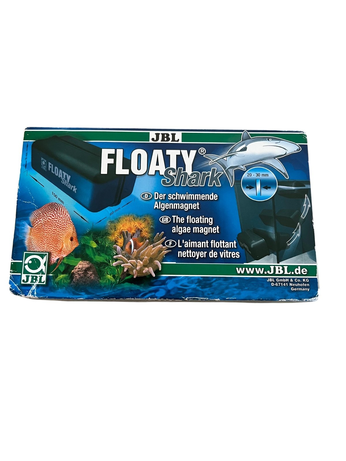 JBL Floaty Shark magnet cleaner for extra large aquarium panes of max. 20 - 30 m