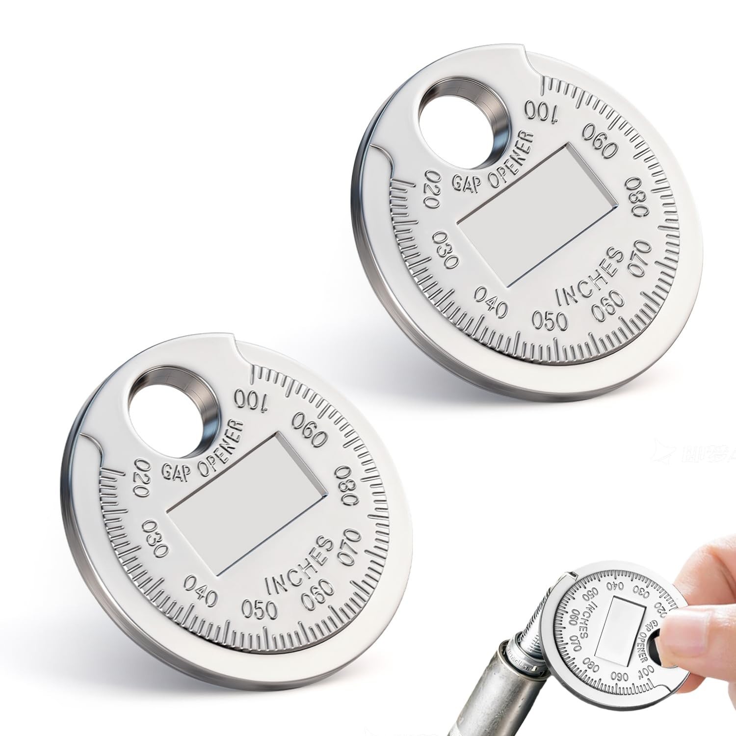 2PCS Spark Plug Gapper,Spark Plug Measuring Tool,Scaled from .020" to .100"