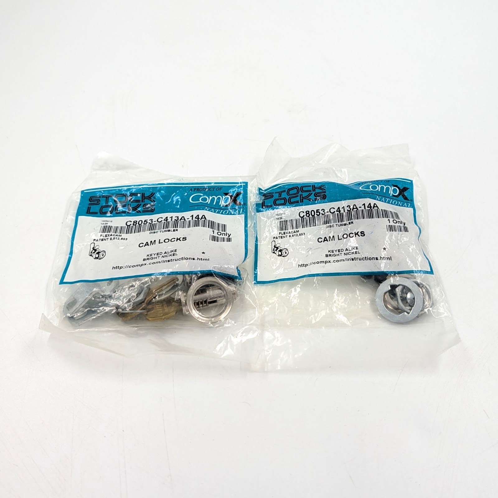 2 Pack of Stock Locks CompX Cam Locks New