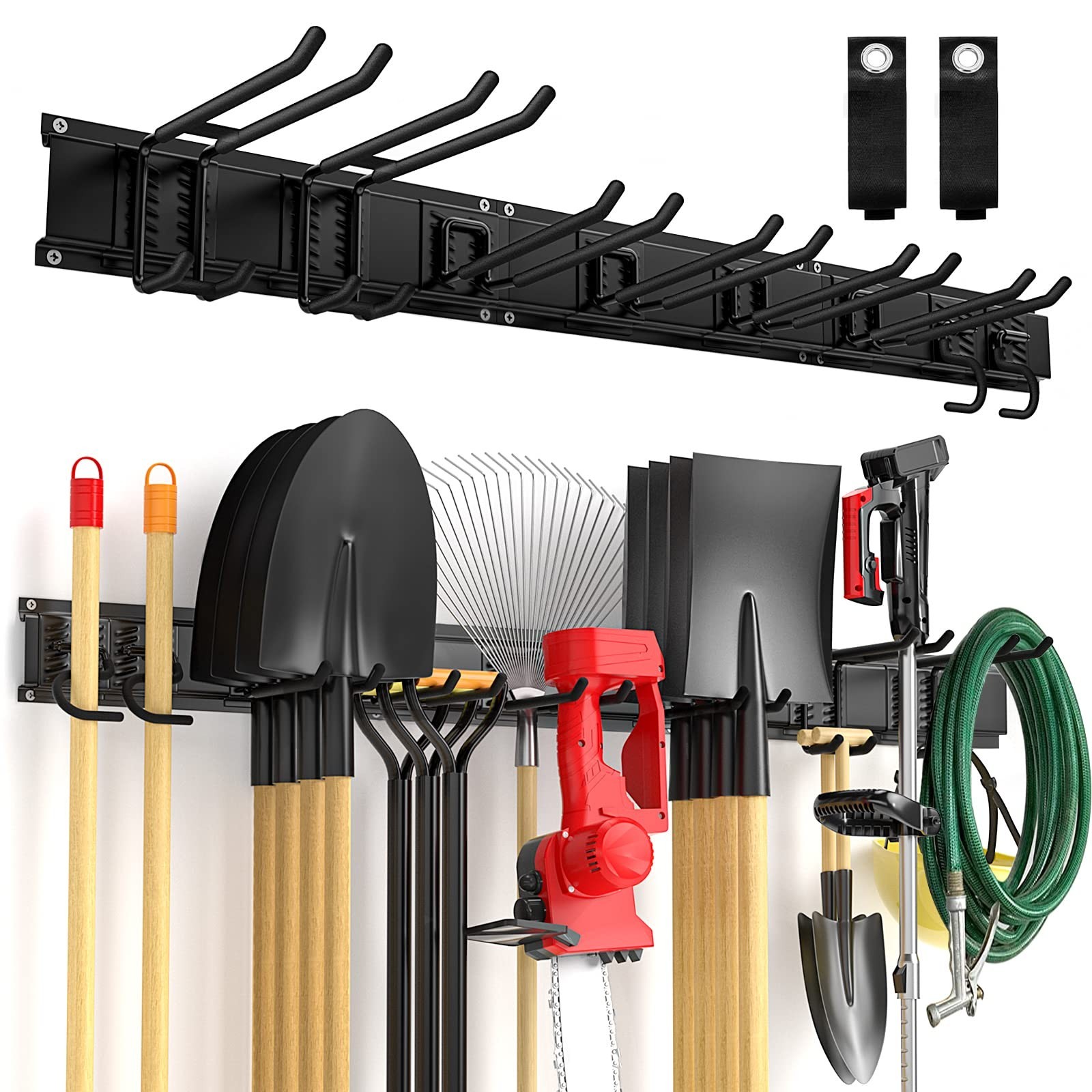 Garage Tool Organizer Wall Mount Garden Tool Organizer 11pcs Adjustable Garag...