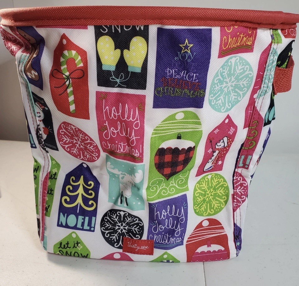 Thirty One Gifts Mini Storage Bin HELLO HOLIDAY New