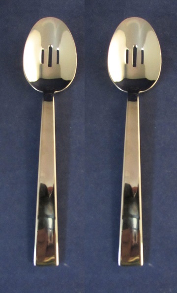 SET OF TWO - Oneida Stainless OAKLAND Slotted Serving Spoons NEW