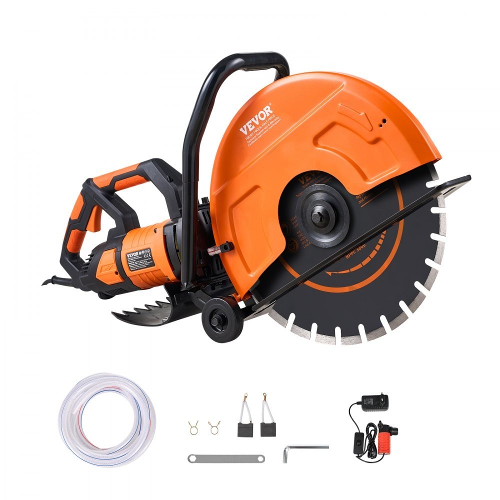 Electric Concrete Saw, 16 in or 14in, 3200 W Motor Circular Saw Cutter with Max.