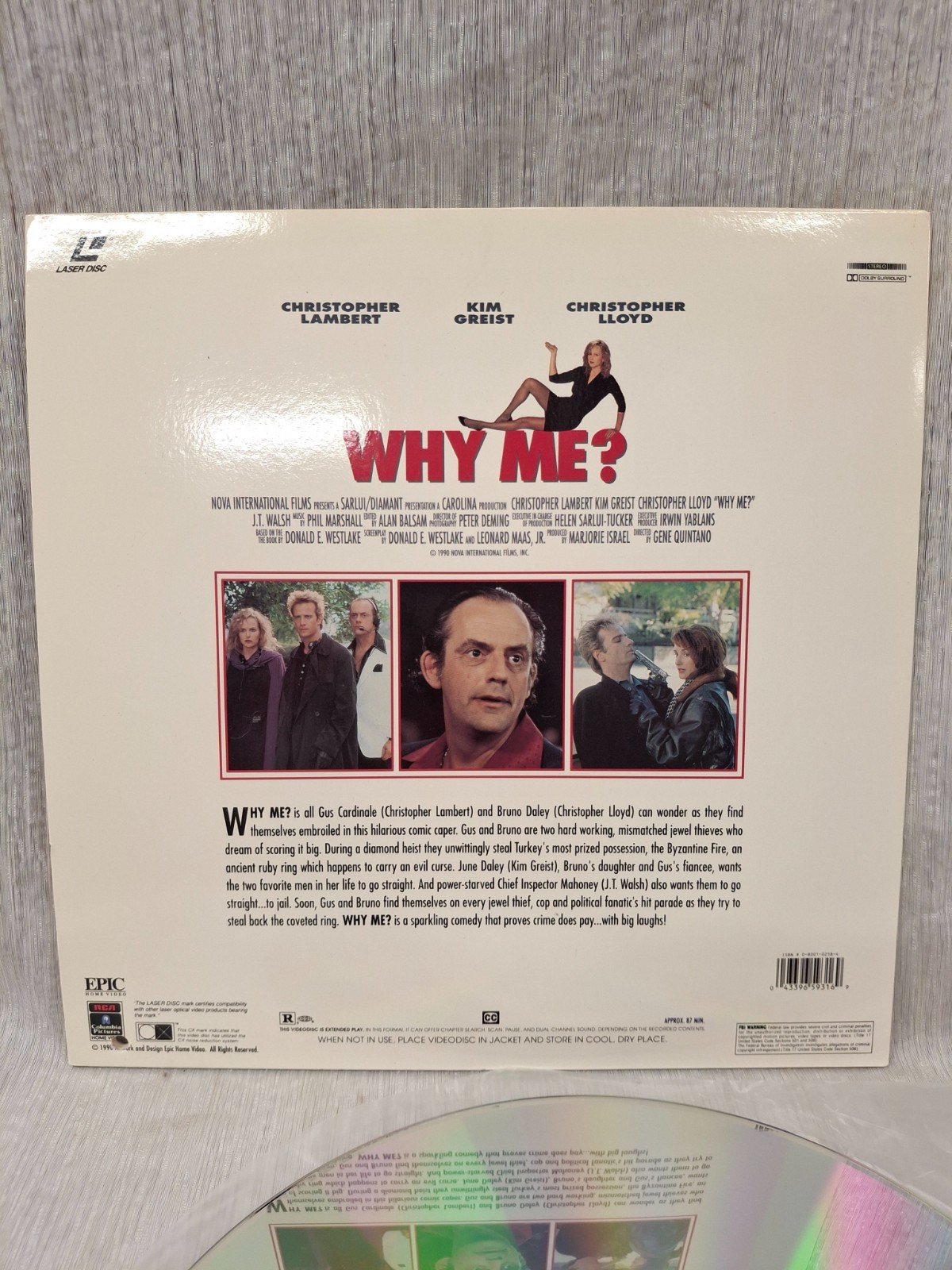 Why Me? Christopher Lambert Kim Greist Christopher Lloyd 1990 Crime Caper Comedy