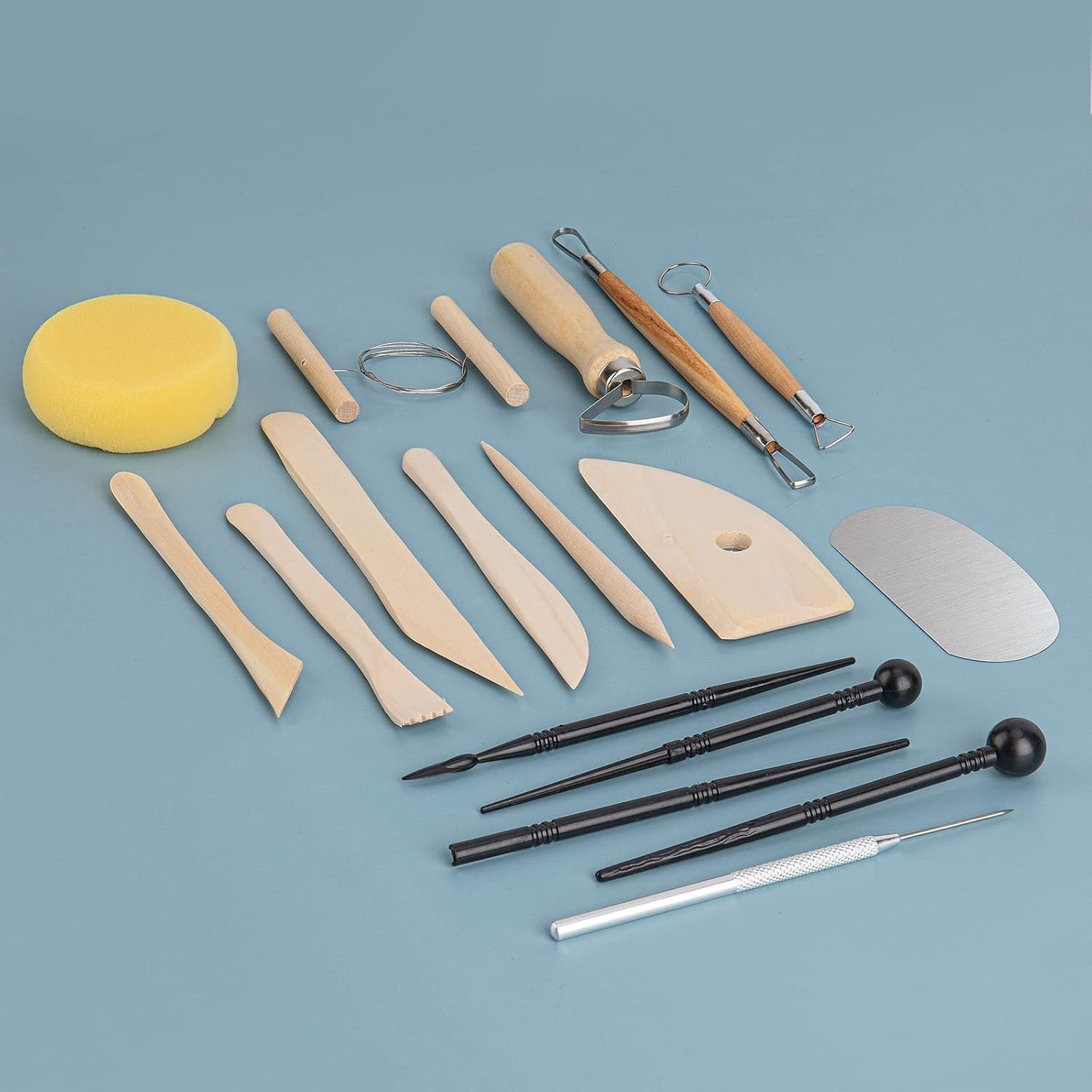 Pottery Tool Kit, 17pcs Polymer Clay Tools, Modeling Clay Sculpting Tools Kit...