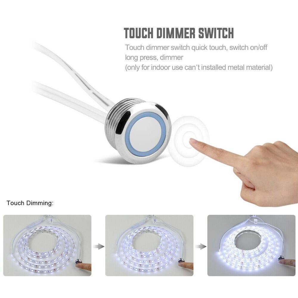 LED Dimmer 5V 12V 24V Touch Sensor Control Switch Button Control Stepless Dimmab